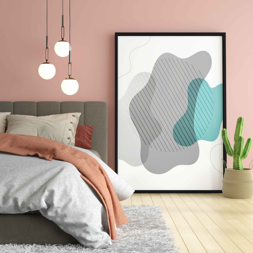 Geometric Overlay Patterns Art Frame For Wall Decor- Funkydecors Xs / Black Posters Prints & Visual
