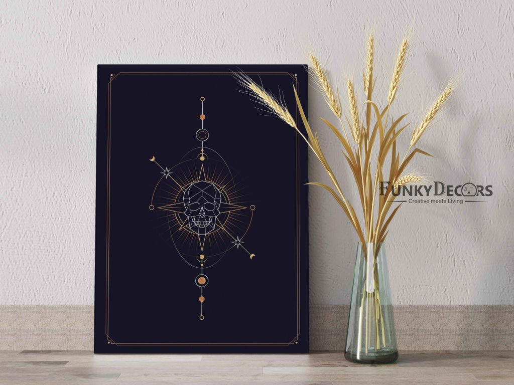 Geometric Skull Astrological Art Frame For Wall Decor- Funkydecors Posters Prints & Visual Artwork