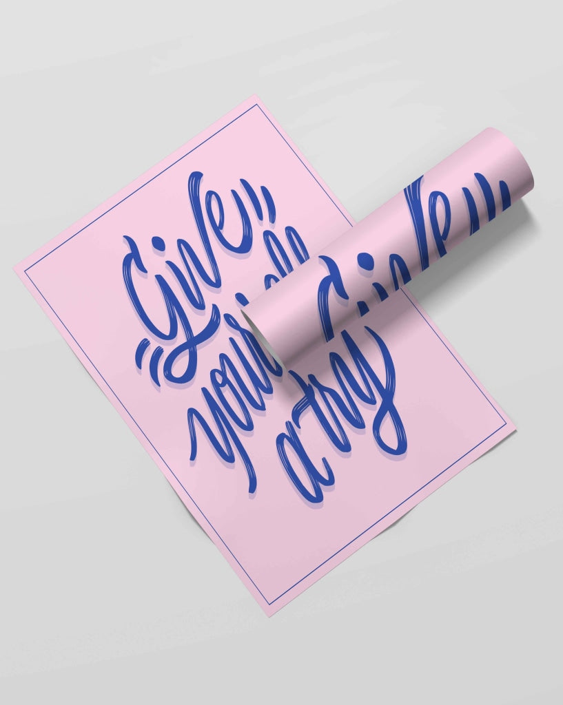 Give Yourself A Try - Motivation Quotes Art Frame For Wall Decor- Funkydecors Xs / Roll Posters