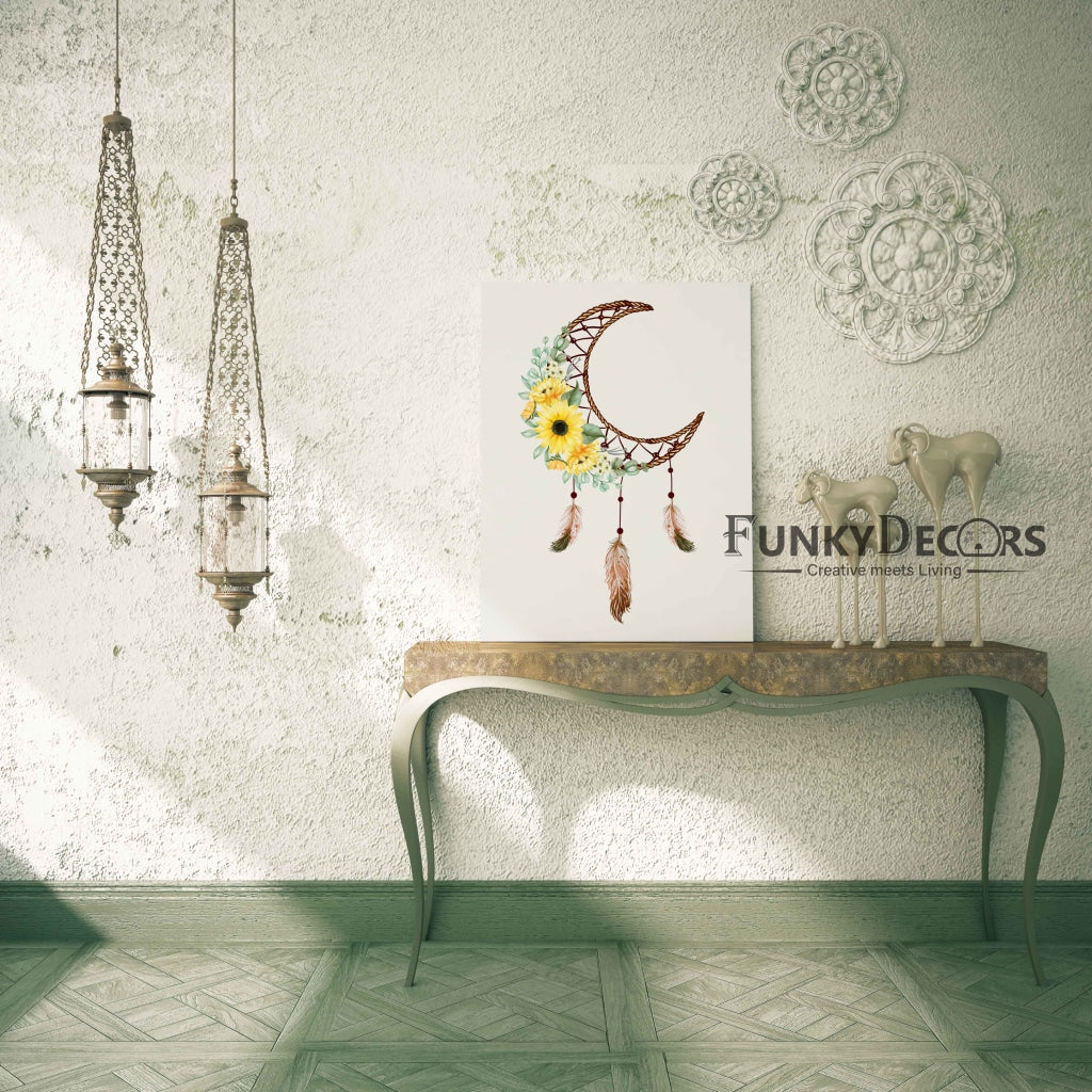Good Vibes Dream Catcher Design Portrait Art Frame For Wall Decor- Funkydecors Posters Prints &