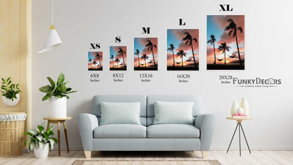 Hammock In Sunset - Nature Art Frame For Wall Decor- Funkydecors Posters Prints & Visual Artwork