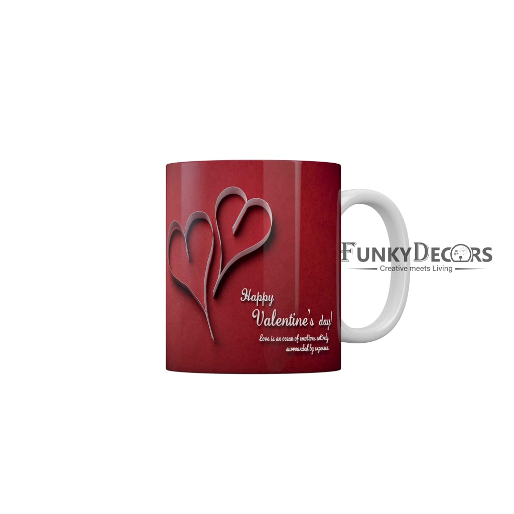 Happy Valentines Day Love and Friendship Quotes Ceramic Coffee Mug 350 ml-FunkyDecors