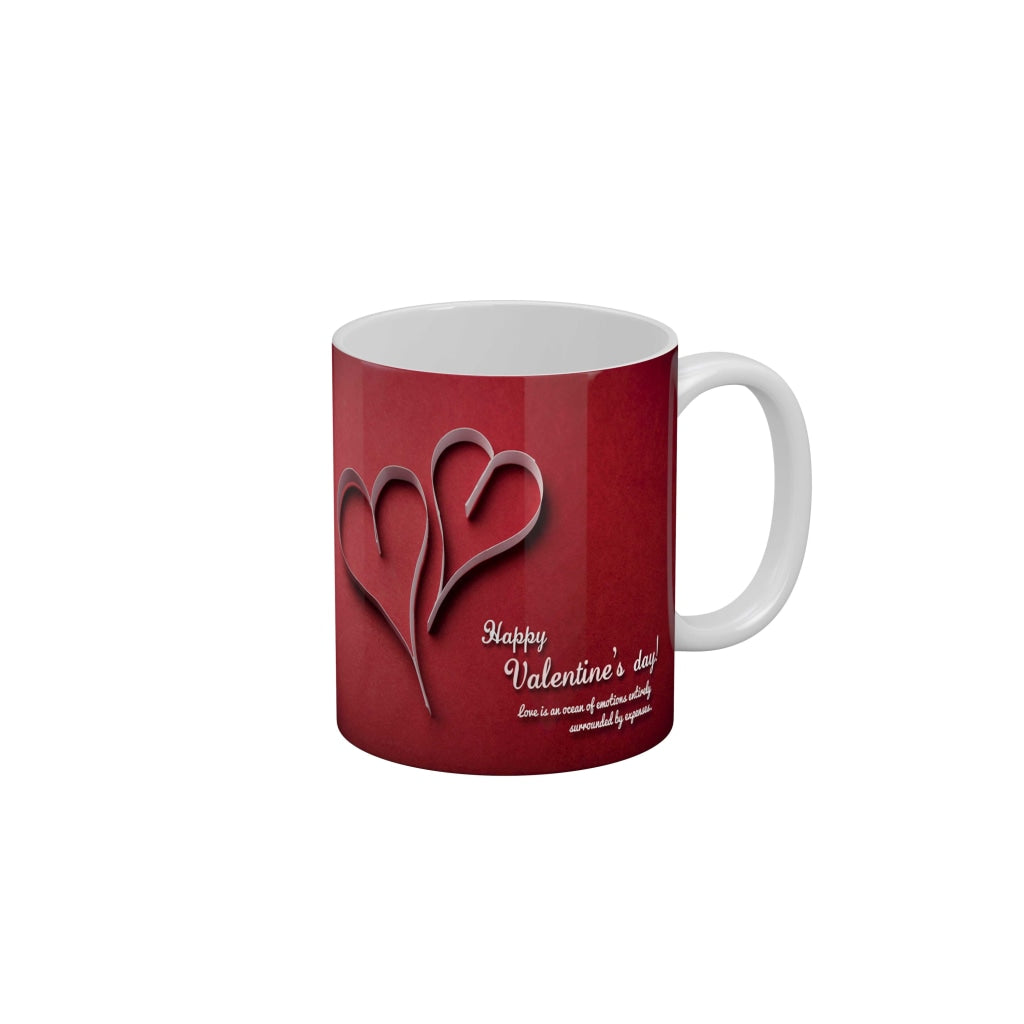 Happy Valentines Day Love and Friendship Quotes Ceramic Coffee Mug 350 ml-FunkyDecors