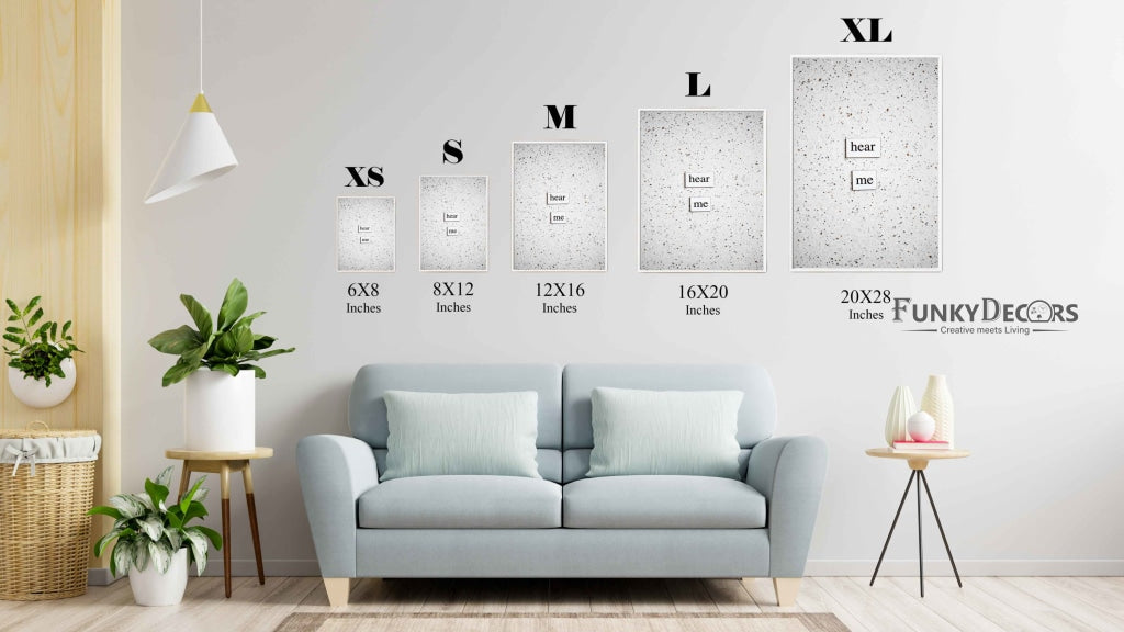 Hear Me - Quotes Art Frame For Wall Decor- Funkydecors Posters Prints & Visual Artwork