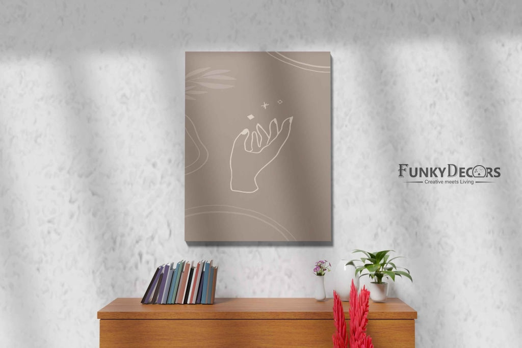 Hold My Hand - Minimal Art Frame For Wall Decor- Funkydecors Posters Prints & Visual Artwork