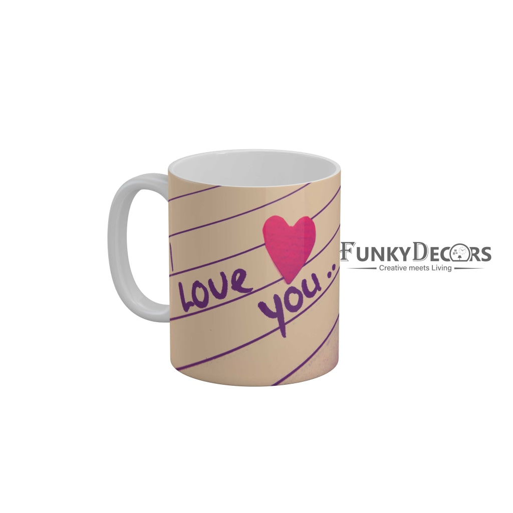 I love you Coffee Ceramic Mug 350 ML-FunkyDecors