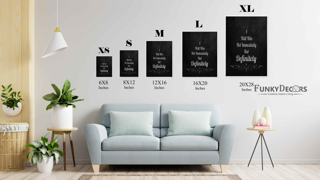 I Will Win - Motivational Quotes Art Frame For Wall Decor- Funkydecors Posters Prints & Visual