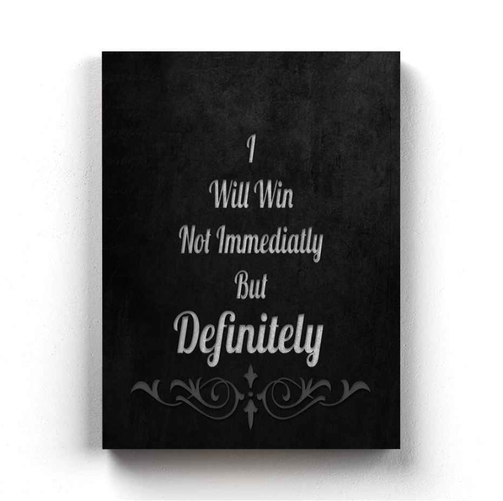 I Will Win - Motivational Quotes Art Frame For Wall Decor- Funkydecors Xs / Canvas Posters Prints &