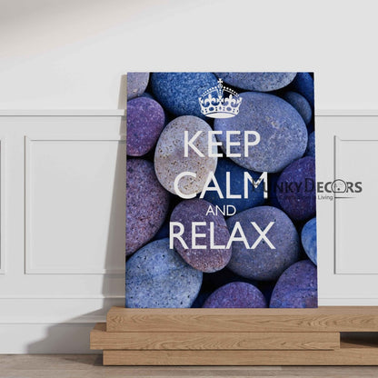Keep Calm And Relax - Motivational Quotes Art Frame For Wall Decor- Funkydecors Posters Prints &