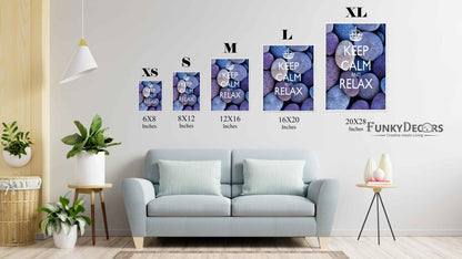Keep Calm And Relax - Motivational Quotes Art Frame For Wall Decor- Funkydecors Posters Prints &