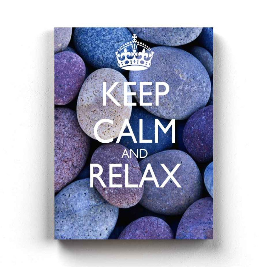 Keep Calm And Relax - Motivational Quotes Art Frame For Wall Decor- Funkydecors Xs / Canvas Posters