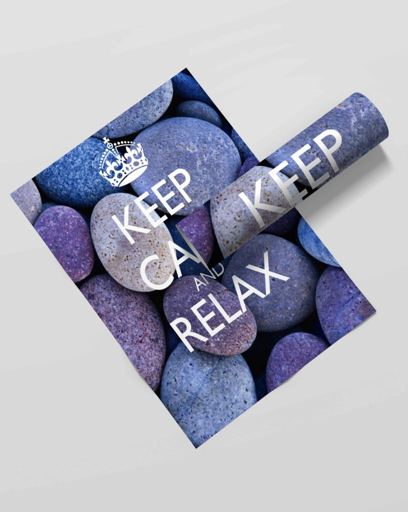 Keep Calm And Relax - Motivational Quotes Art Frame For Wall Decor- Funkydecors Xs / Roll Posters