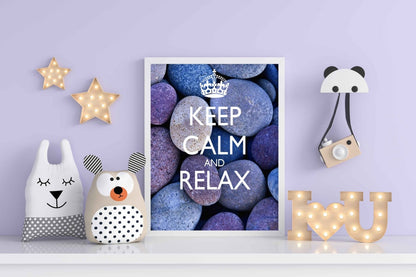 Keep Calm And Relax - Motivational Quotes Art Frame For Wall Decor- Funkydecors Xs / White Posters