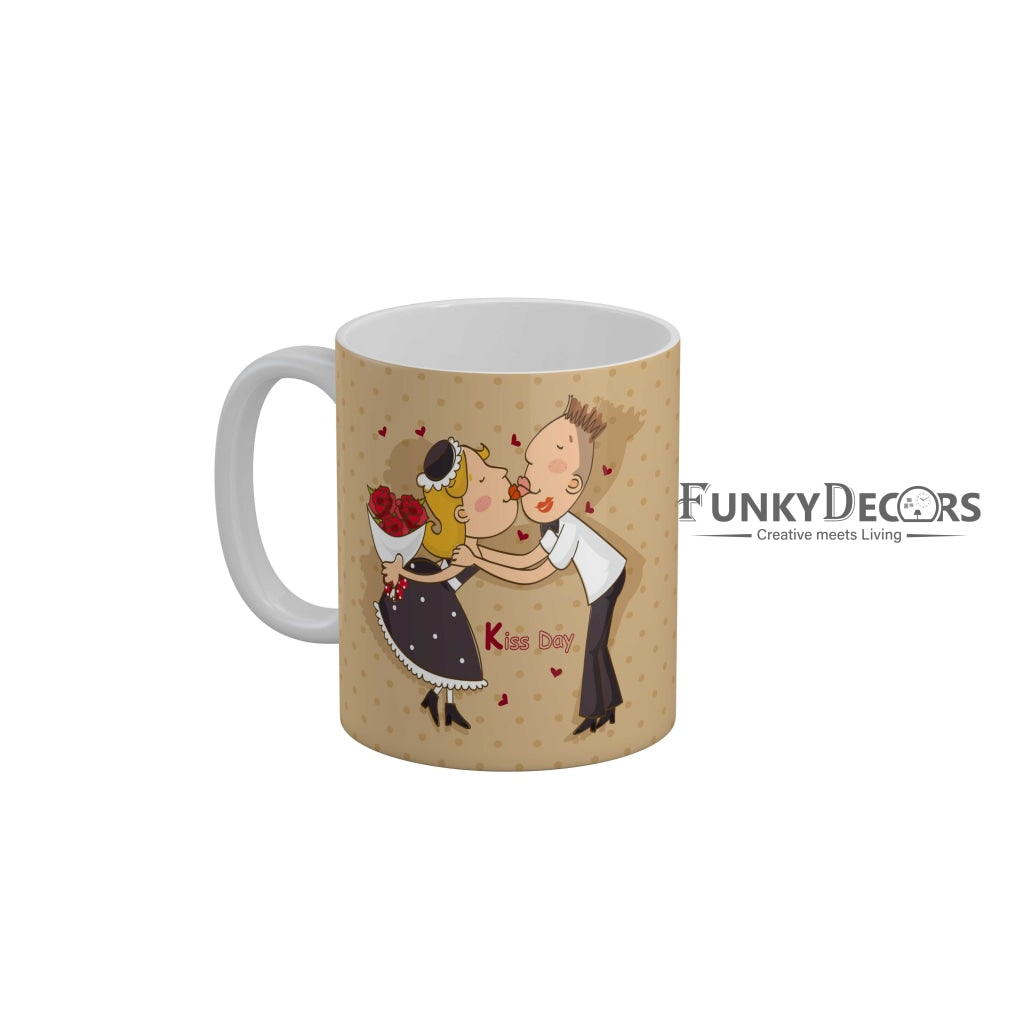 Kiss Day Coffee Ceramic Mug 350 ML-FunkyDecors