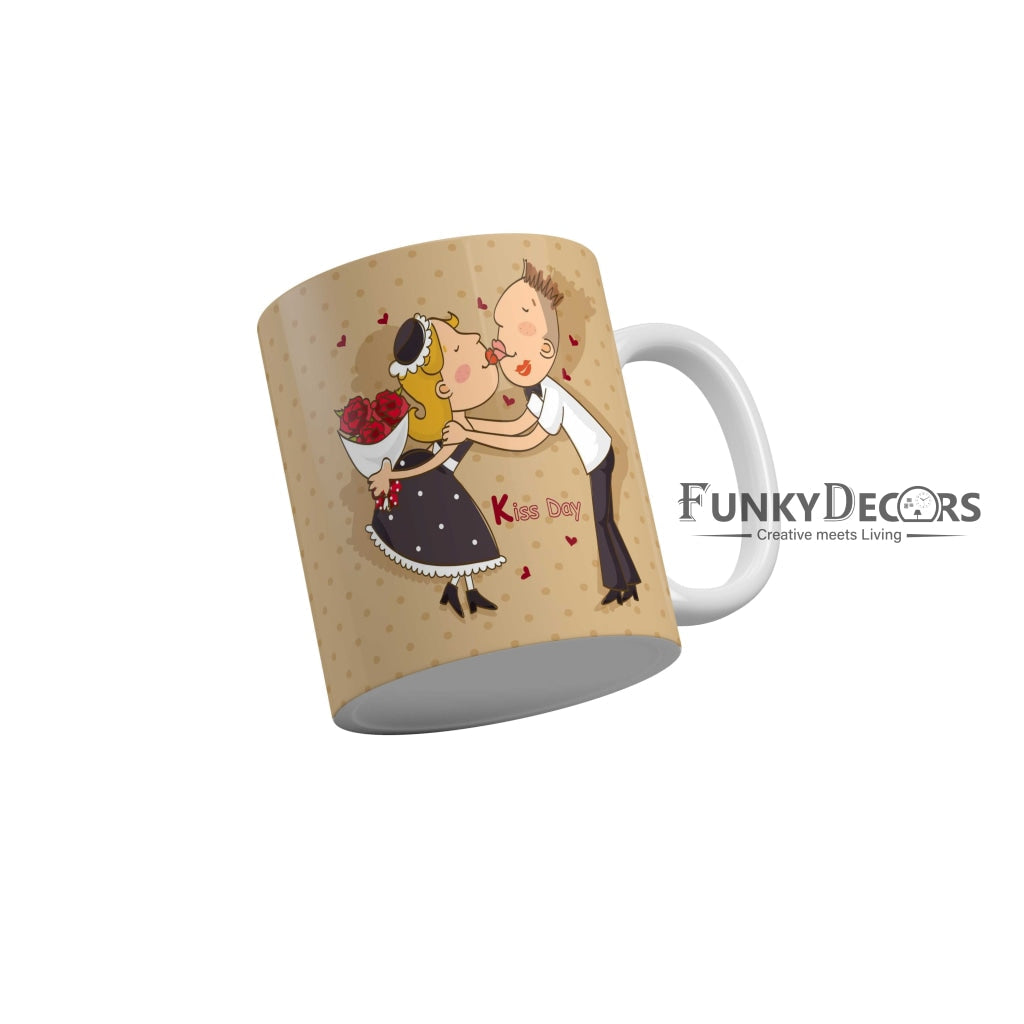 Kiss Day Coffee Ceramic Mug 350 ML-FunkyDecors