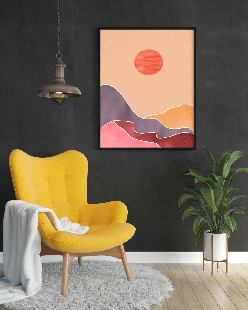Land Of Colours - Abstract Art Frame For Wall Decor- Funkydecors Xs / Black Posters Prints & Visual