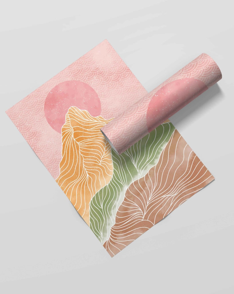 Land Of Curves - Minimal Art Frame For Wall Decor- Funkydecors Xs / Roll Posters Prints & Visual