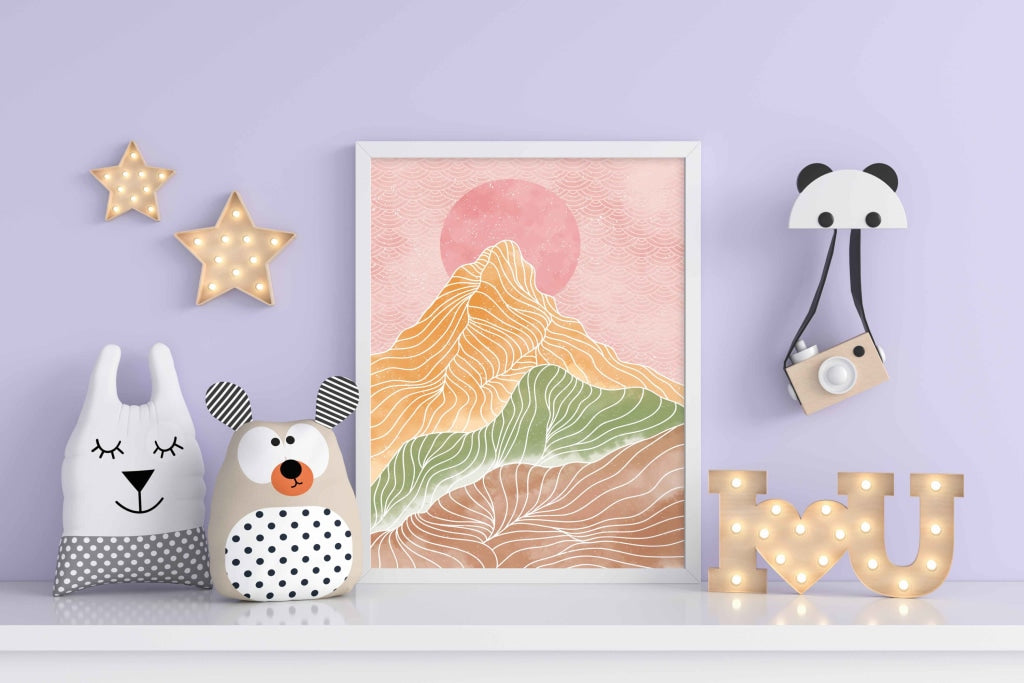 Land Of Curves - Minimal Art Frame For Wall Decor- Funkydecors Xs / White Posters Prints & Visual