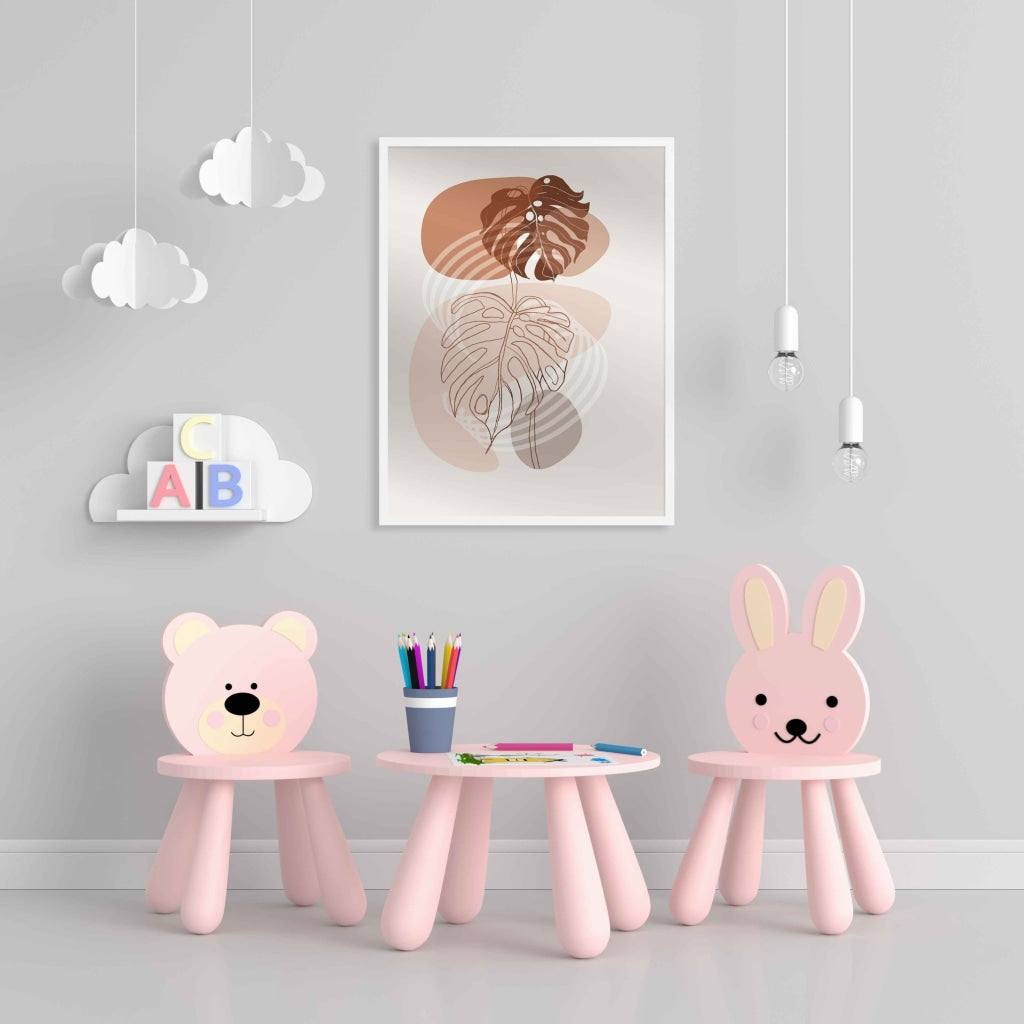 Leaf Overlay Art - Nature Frame For Wall Decor- Funkydecors Xs / White Posters Prints & Visual