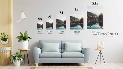 Lets Be Adventurers - Motivational Quotes Art Frame For Wall Decor- Funkydecors Posters Prints &