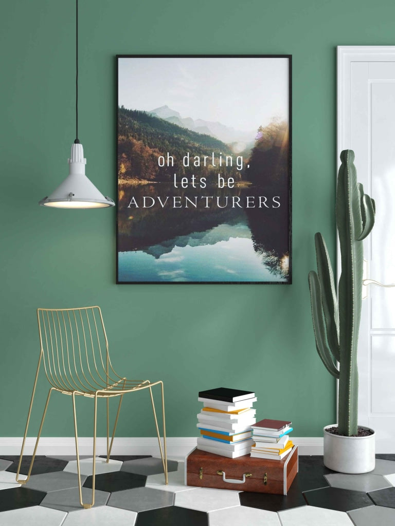 Lets Be Adventurers - Motivational Quotes Art Frame For Wall Decor- Funkydecors Xs / Black Posters