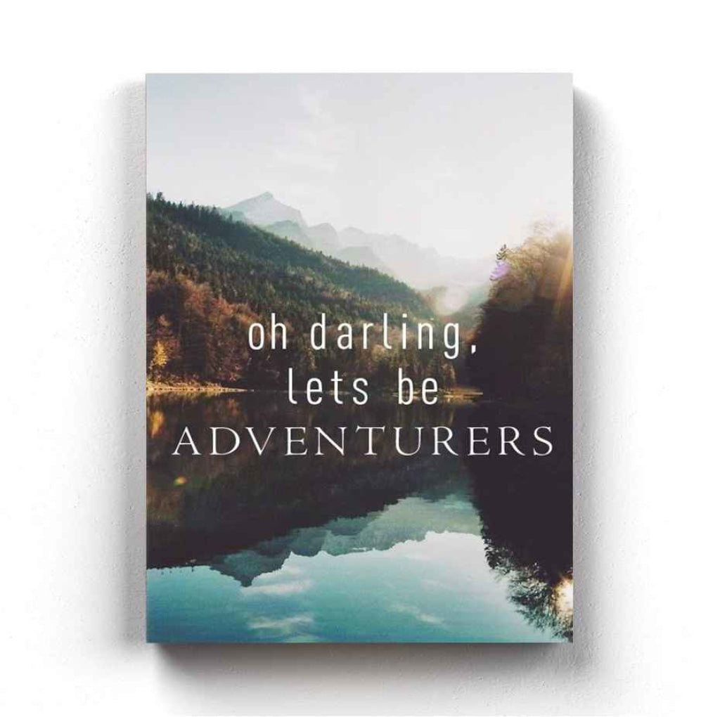 Lets Be Adventurers - Motivational Quotes Art Frame For Wall Decor- Funkydecors Xs / Canvas Posters