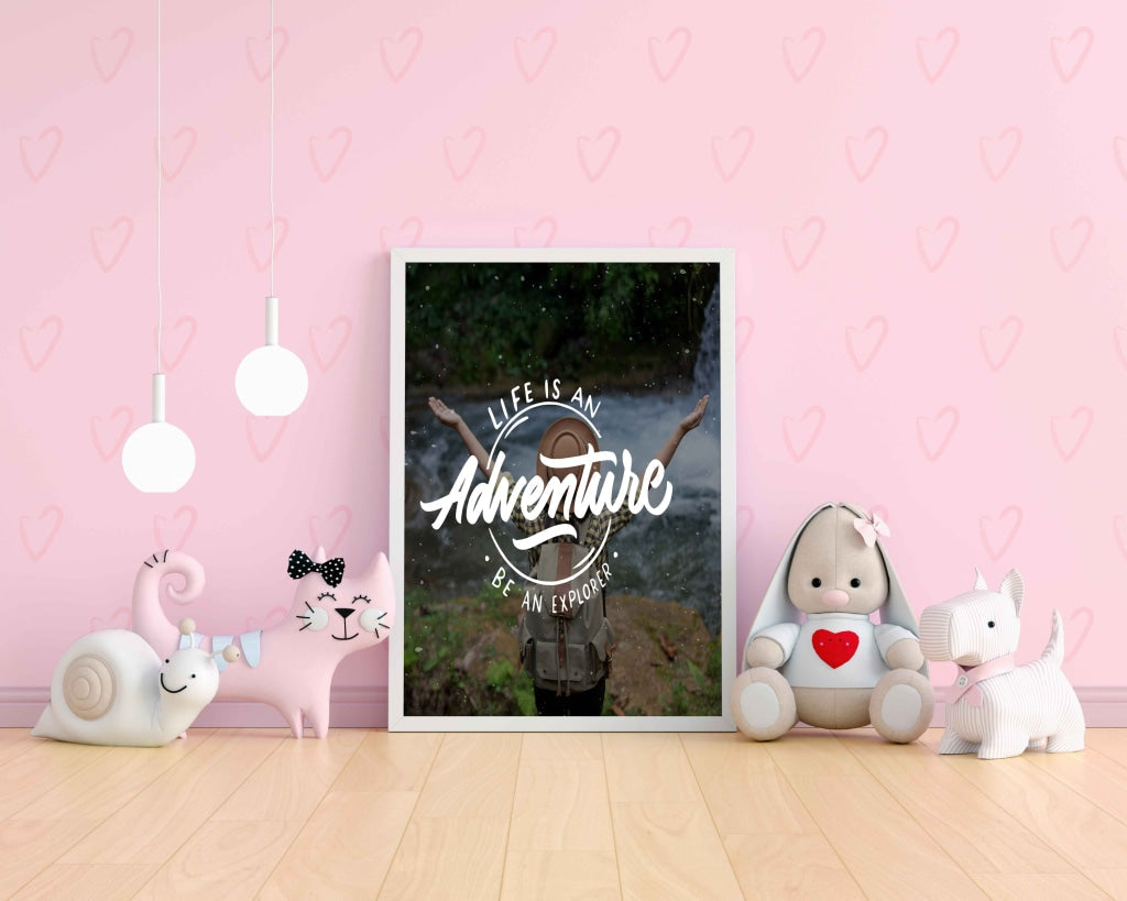 Life Is An Adventure Be Explorer - Motivation Quotes Art Frame For Wall Decor- Funkydecors Xs /