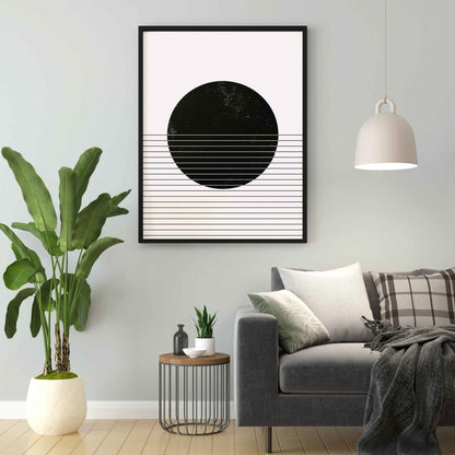 Line Cluster - Achromatic Art Frame For Wall Decor- Funkydecors Xs / Black Posters Prints & Visual