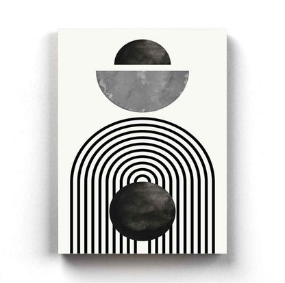 Line Cluster - Achromatic Art Frame For Wall Decor- Funkydecors Xs / Canvas Posters Prints & Visual