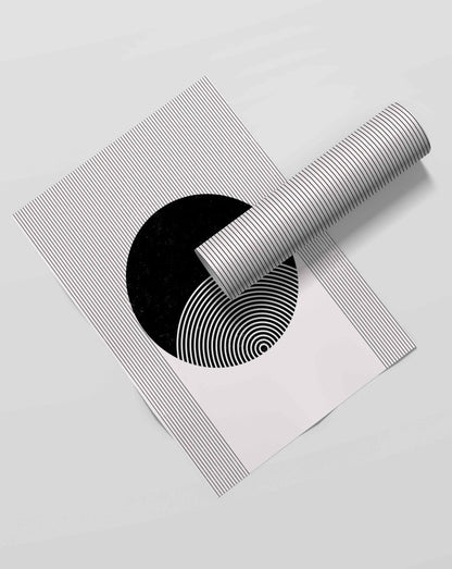 Line Cluster - Achromatic Art Frame For Wall Decor- Funkydecors Xs / Roll Posters Prints & Visual