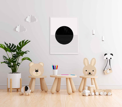 Line Cluster - Achromatic Art Frame For Wall Decor- Funkydecors Xs / White Posters Prints & Visual