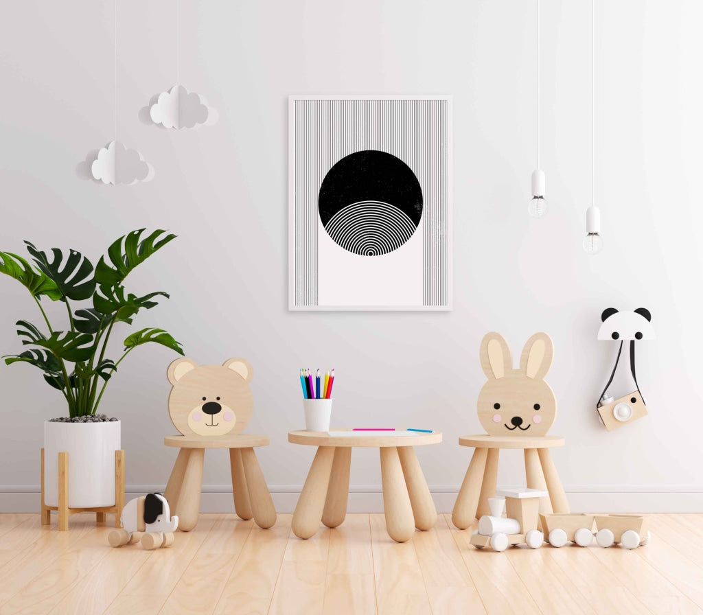 Line Cluster - Achromatic Art Frame For Wall Decor- Funkydecors Xs / White Posters Prints & Visual