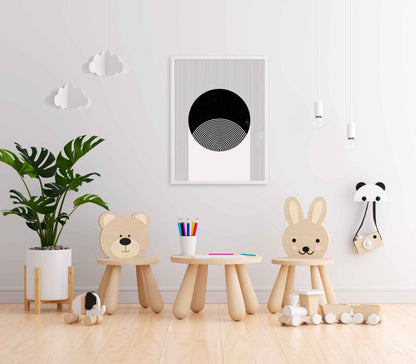 Line Cluster - Achromatic Art Frame For Wall Decor- Funkydecors Xs / White Posters Prints & Visual