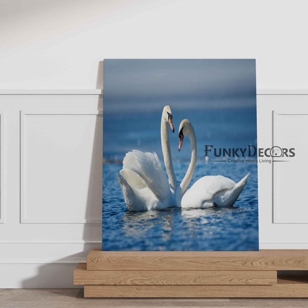 Love Of Swan - Animal Art Frame For Wall Decor- Funkydecors Posters Prints & Visual Artwork