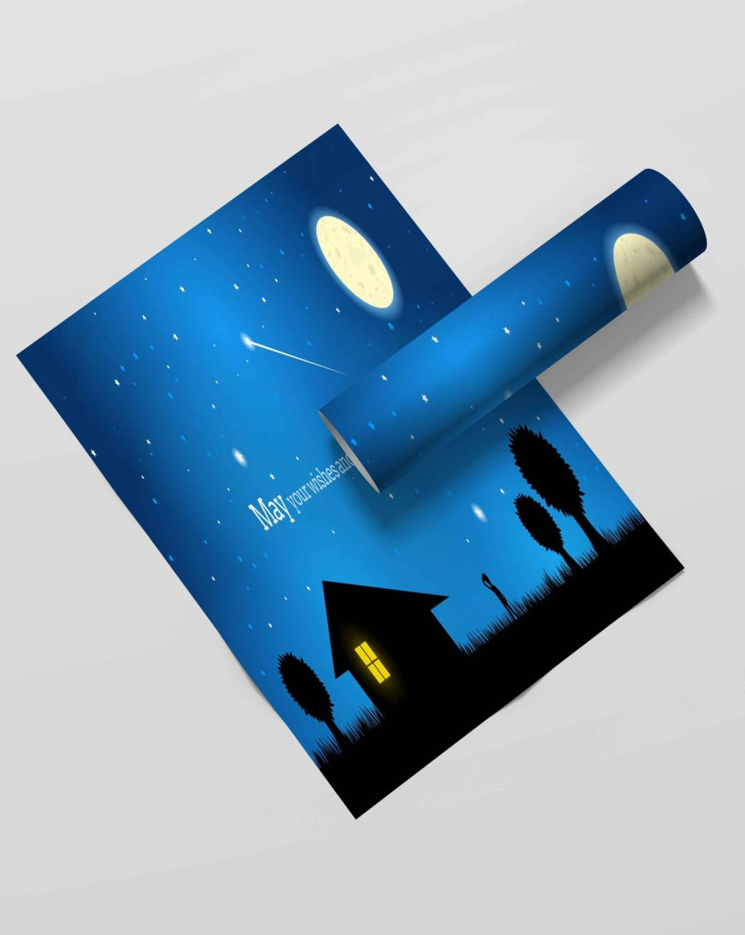 May Your Wishes And Dreams Come True - Life Quotes Art Frame For Wall Decor- Funkydecors Xs / Roll