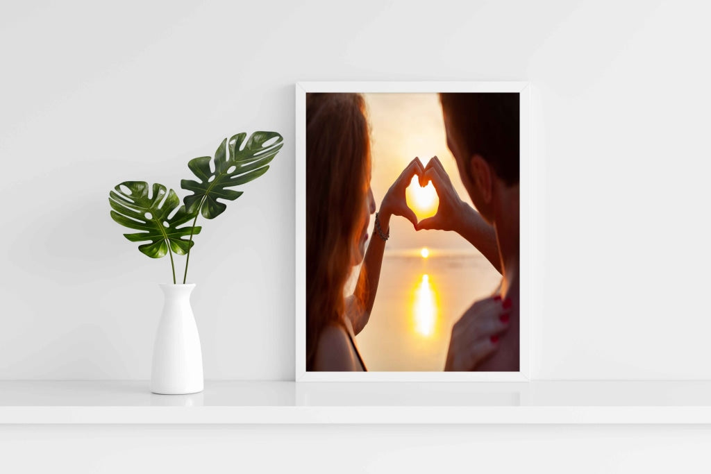 Me And Mine - Love Art Frame For Wall Decor- Funkydecors Xs / White Posters Prints & Visual Artwork