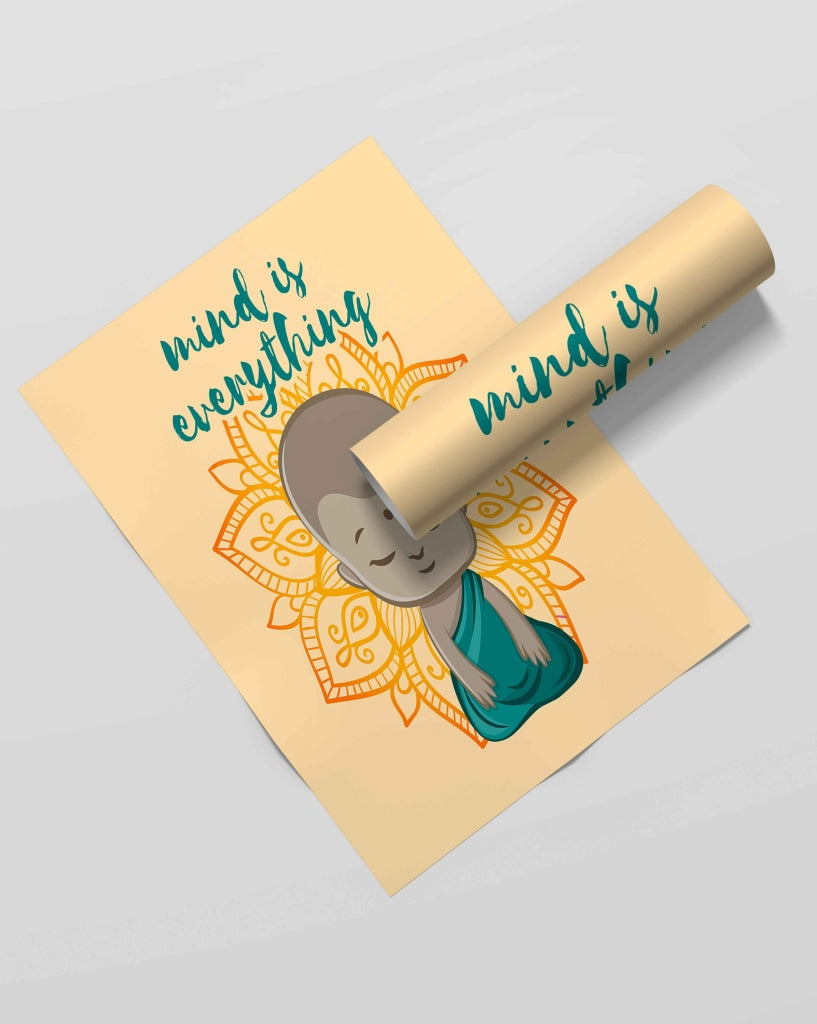 Mind Is Everything - Motivation Quotes Art Frame For Wall Decor- Funkydecors Xs / Roll Posters
