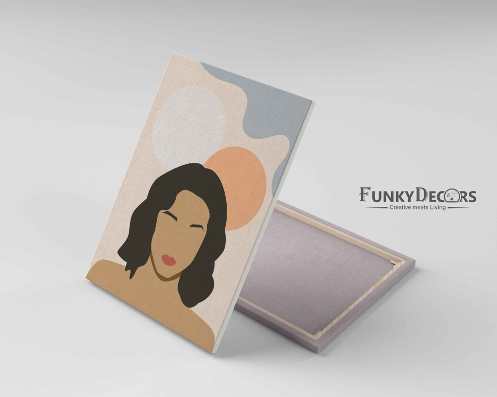 Minimal Design Women Portrait Art Frame For Wall Decor- Funkydecors Posters Prints & Visual Artwork