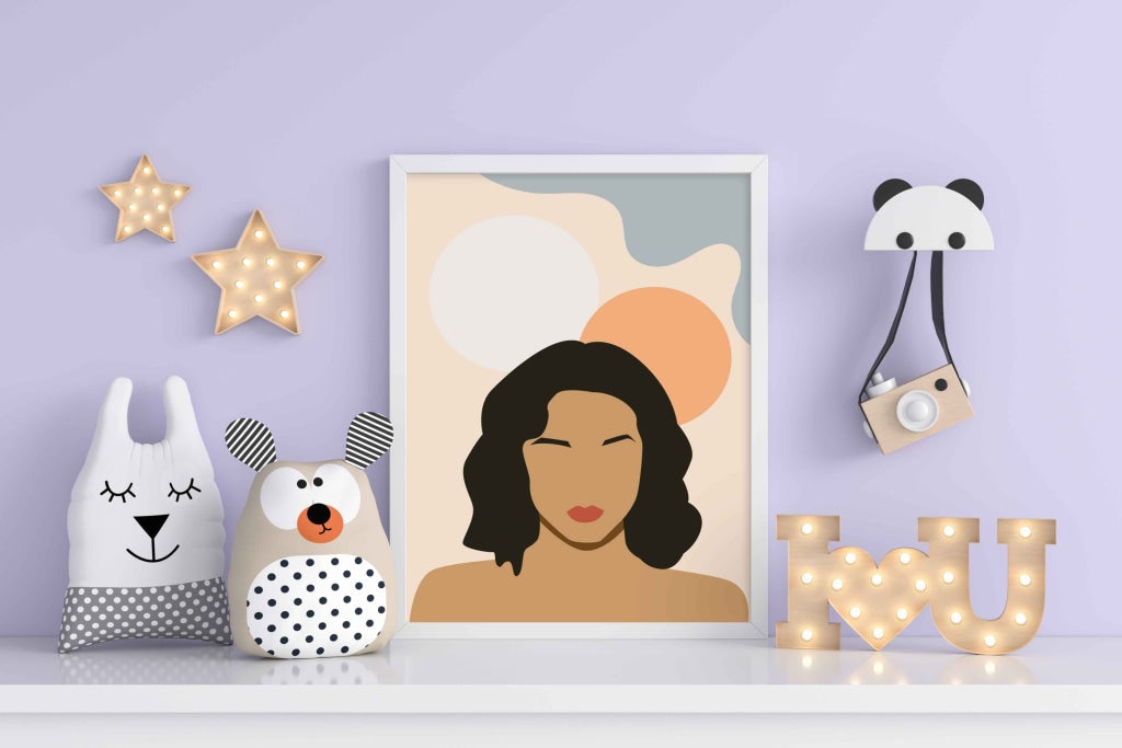 Minimal Design Women Portrait Art Frame For Wall Decor- Funkydecors Xs / White Posters Prints &