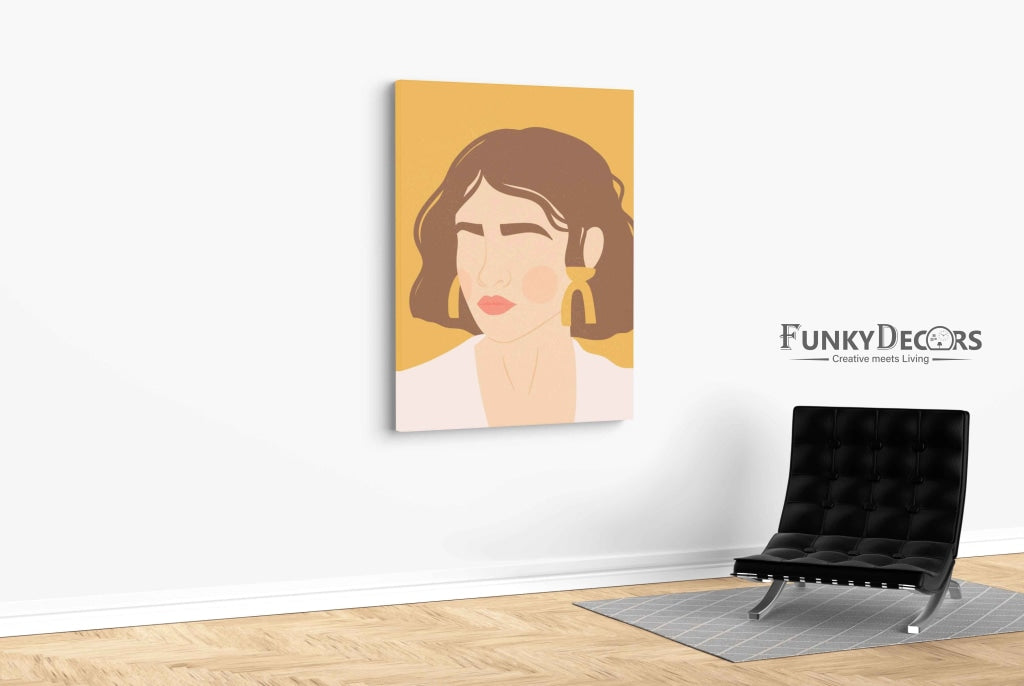 Minimal Women Design Portrait Art Frame For Wall Decor- Funkydecors Posters Prints & Visual Artwork