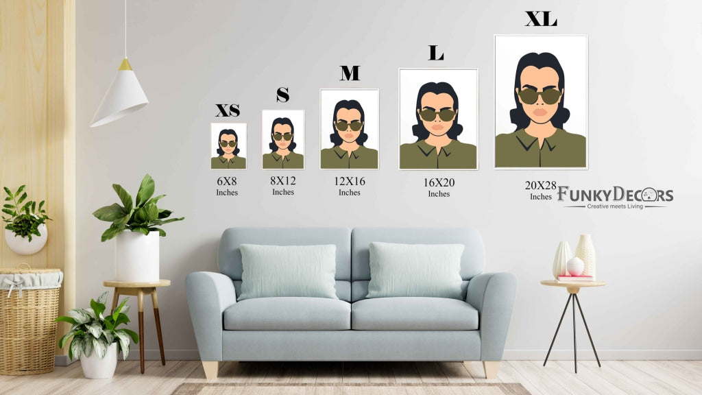 Minimalist Portrait Art Frame For Wall Decor- Funkydecors Posters Prints & Visual Artwork