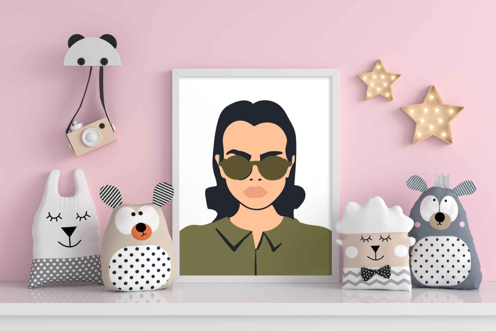 Minimalist Portrait Art Frame For Wall Decor- Funkydecors Xs / White Posters Prints & Visual Artwork