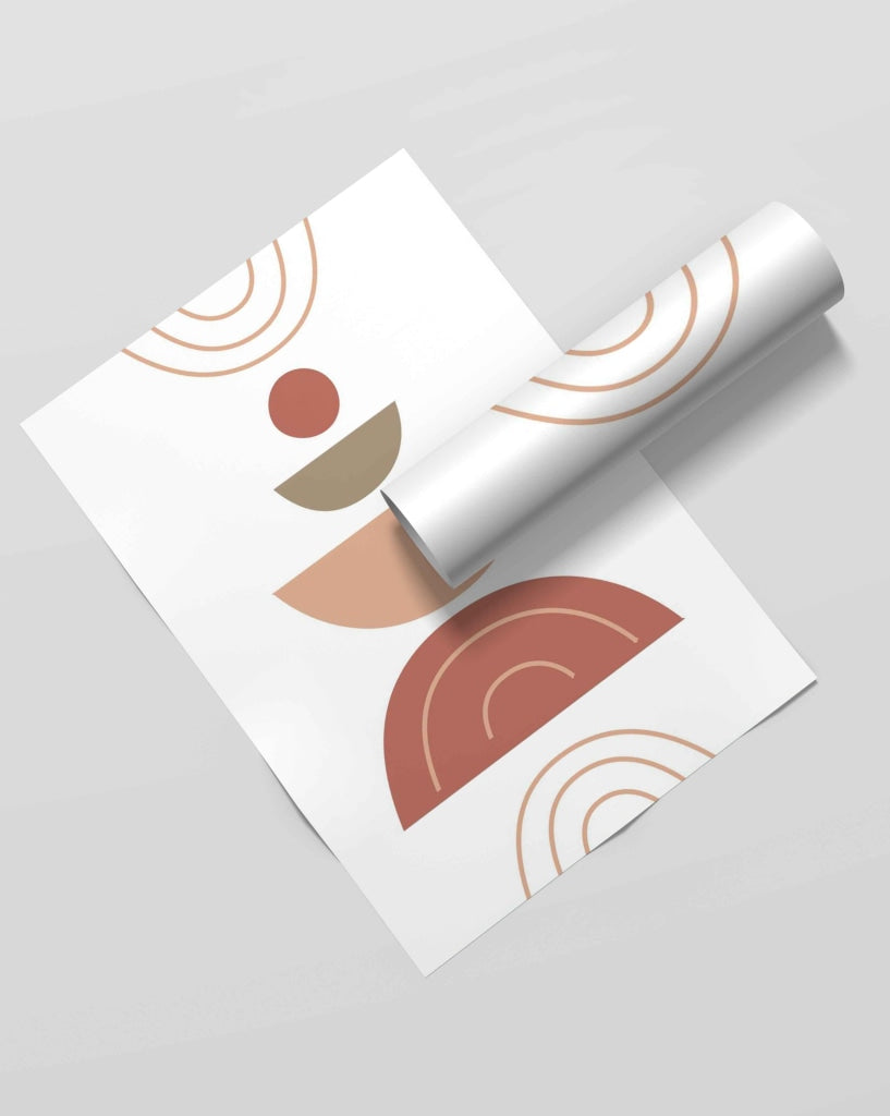 Minimalist Shape - Abstract Art Frame For Wall Decor- Funkydecors Xs / Roll Posters Prints & Visual