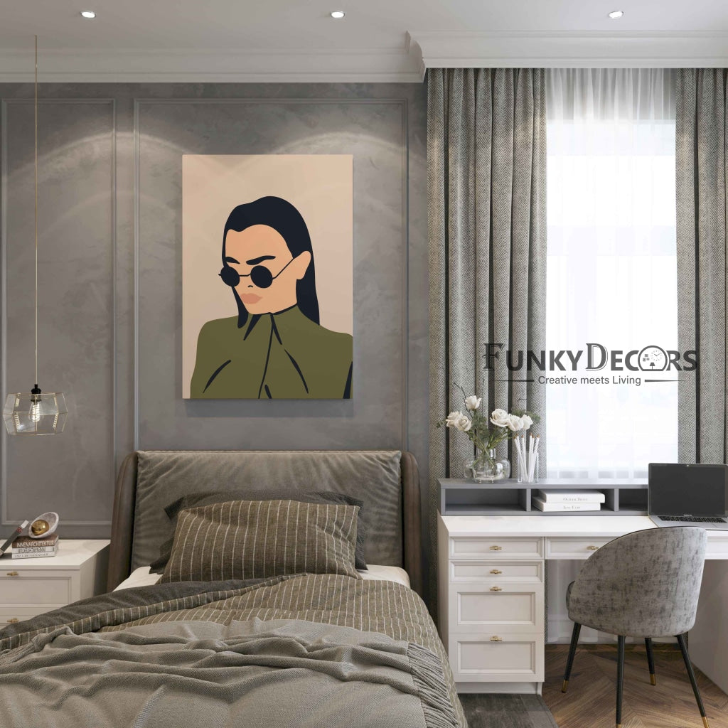 Minimalist Women Portrait Art Frame For Wall Decor- Funkydecors Posters Prints & Visual Artwork