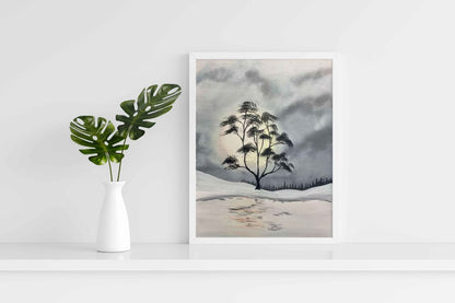 Moon Light Achromatic Art Frame For Wall Decor- Funkydecors Xs / White Posters Prints & Visual