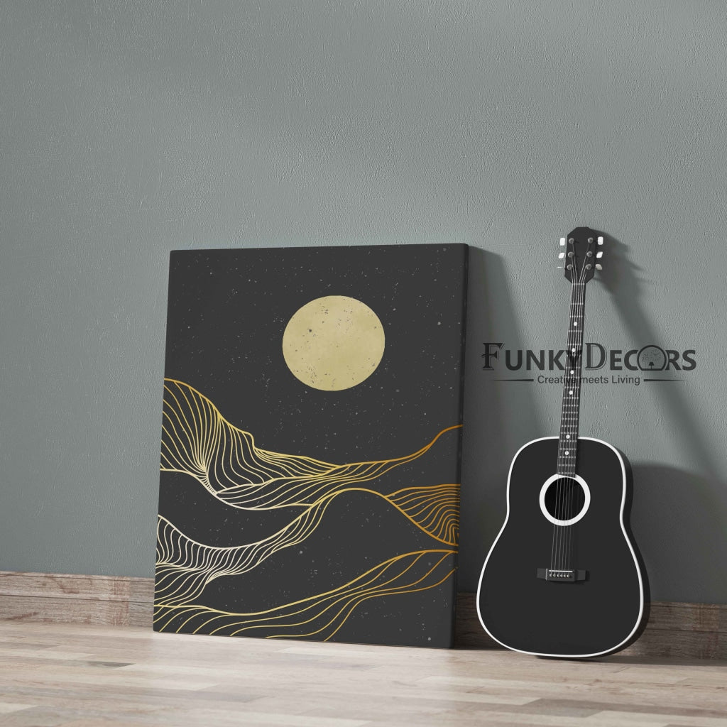 Moon Of Darkness - Minimal Art Frame For Wall Decor- Funkydecors Posters Prints & Visual Artwork