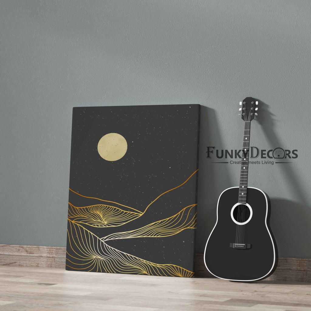 Moon Of Darkness - Minimal Art Frame For Wall Decor- Funkydecors Posters Prints & Visual Artwork