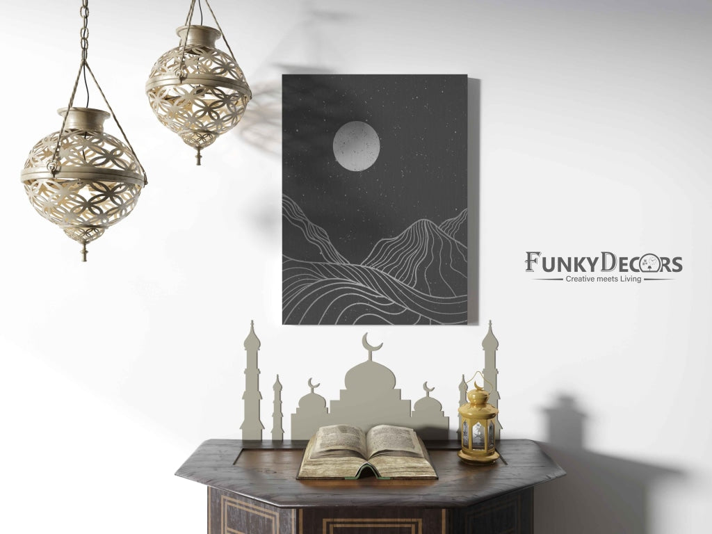 Moon Of Darkness - Minimal Art Frame For Wall Decor- Funkydecors Posters Prints & Visual Artwork