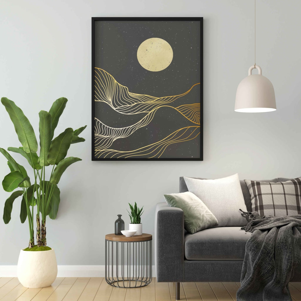 Moon Of Darkness - Minimal Art Frame For Wall Decor- Funkydecors Xs / Black Posters Prints & Visual
