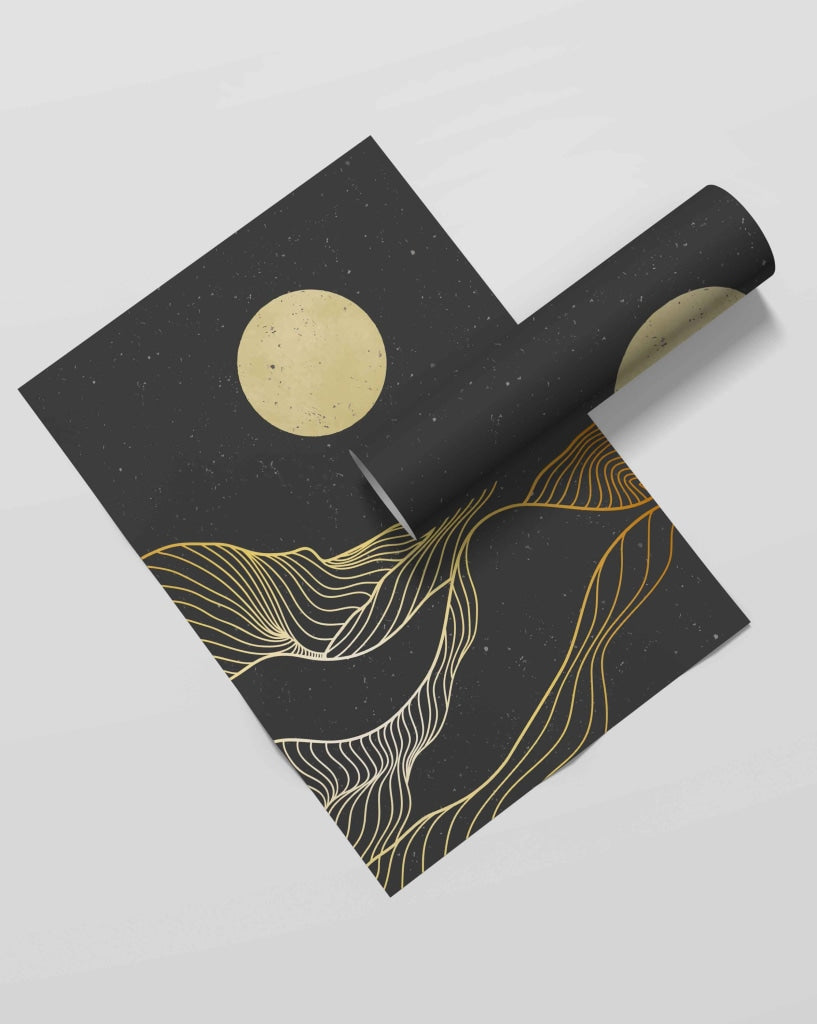 Moon Of Darkness - Minimal Art Frame For Wall Decor- Funkydecors Xs / Roll Posters Prints & Visual